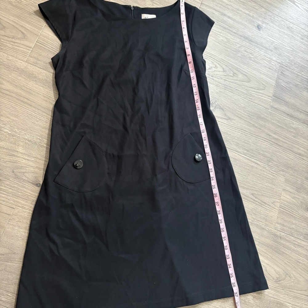 K Studio Black Dress Pockets LBD Cap Sleeves Career Party Work Women's Sz 14 - Picture 5 of 7